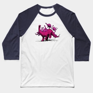 Playful Dinosaur Baseball T-Shirt